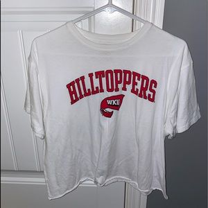 wku white crop top